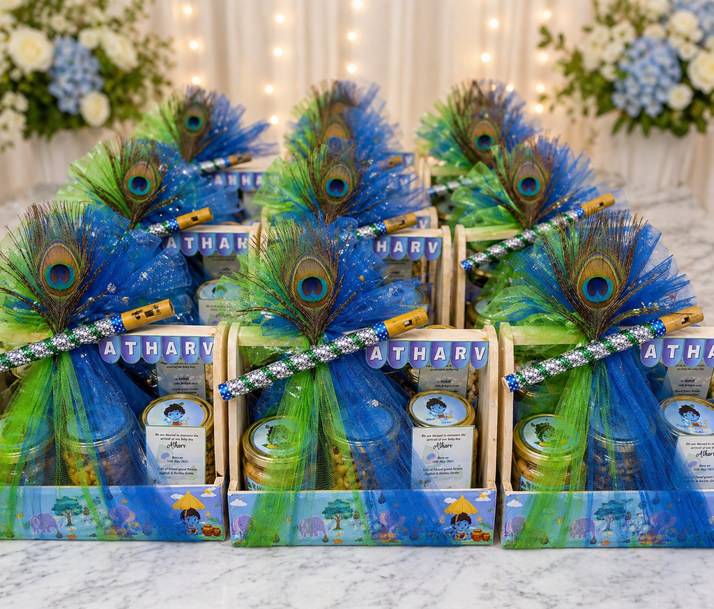 Personalised Baby Boy Welcome Hamper – Krishna Theme