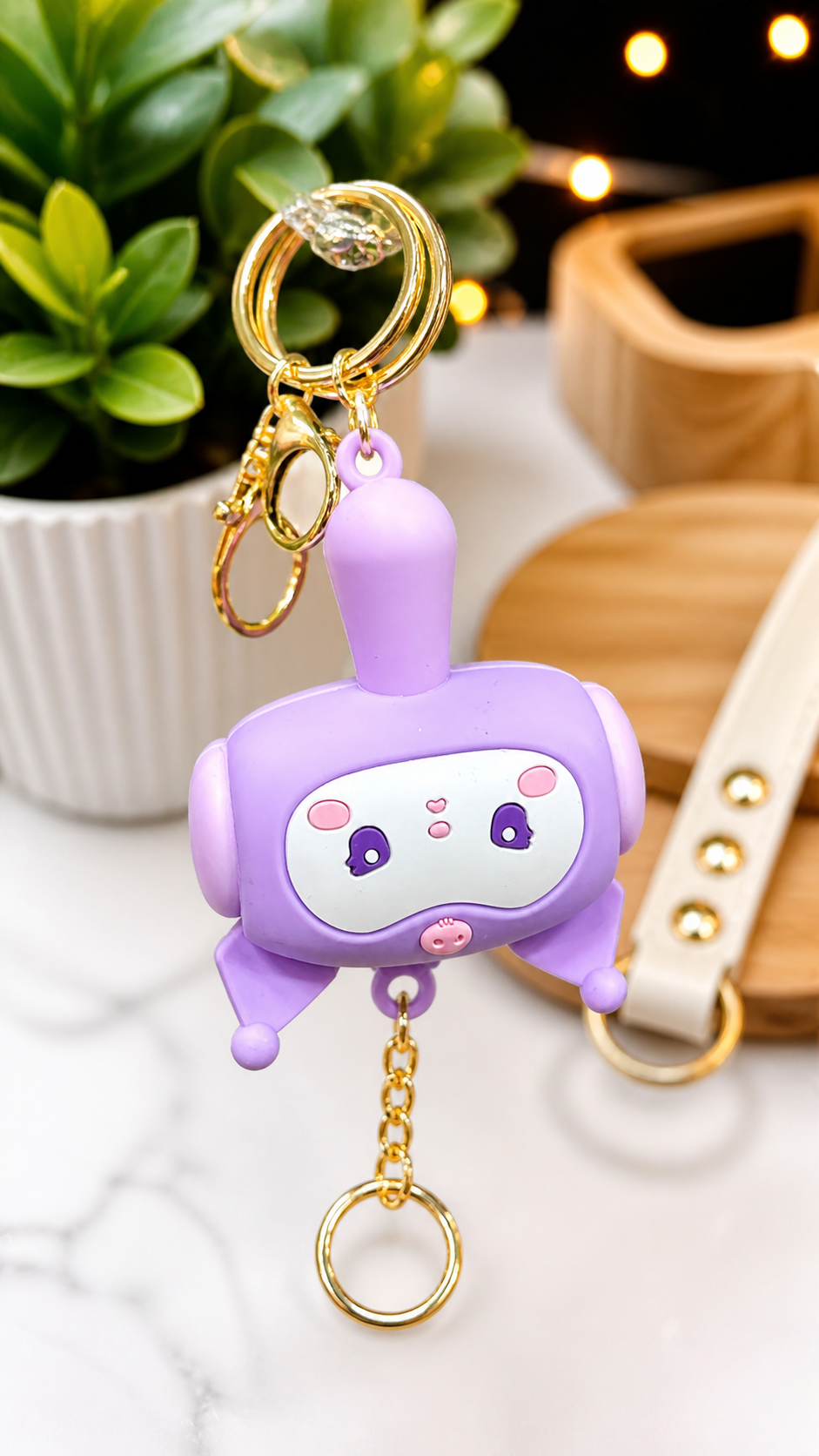 Cute Character Keychain – Panda, Kuromi & Hello Kitty