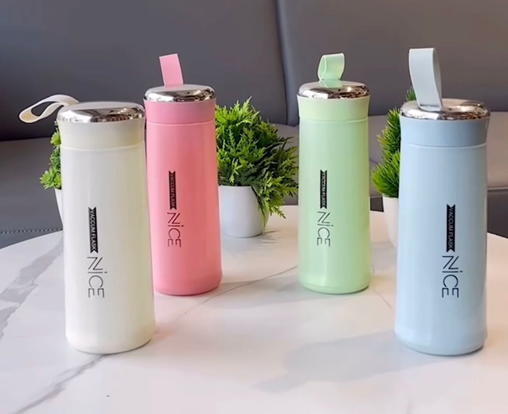 Premium Glass Water Bottle with Detachable Cup Lid – Leakproof & Elegant Design