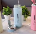 Premium Glass Water Bottle with Detachable Cup Lid – Leakproof & Elegant Design