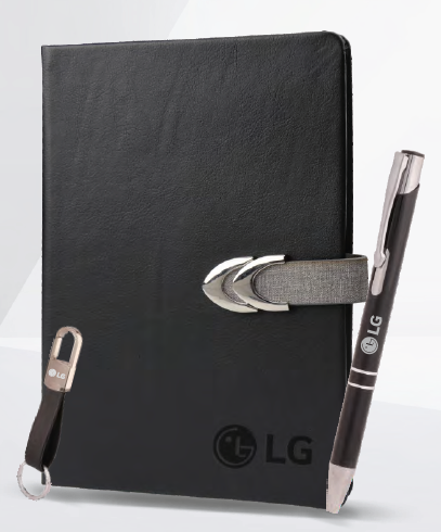 3 in 1 Corporate Gift Set – Diary, Wooden Pen & Keychain