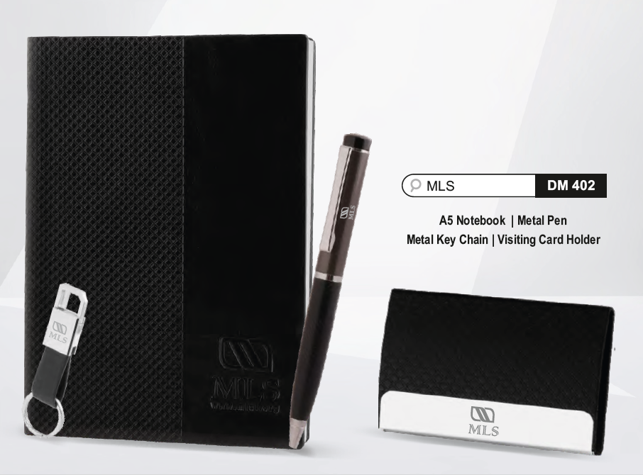 4 in 1 Corporate Gift Set – Pen, Diary, Keychain & Card Holder